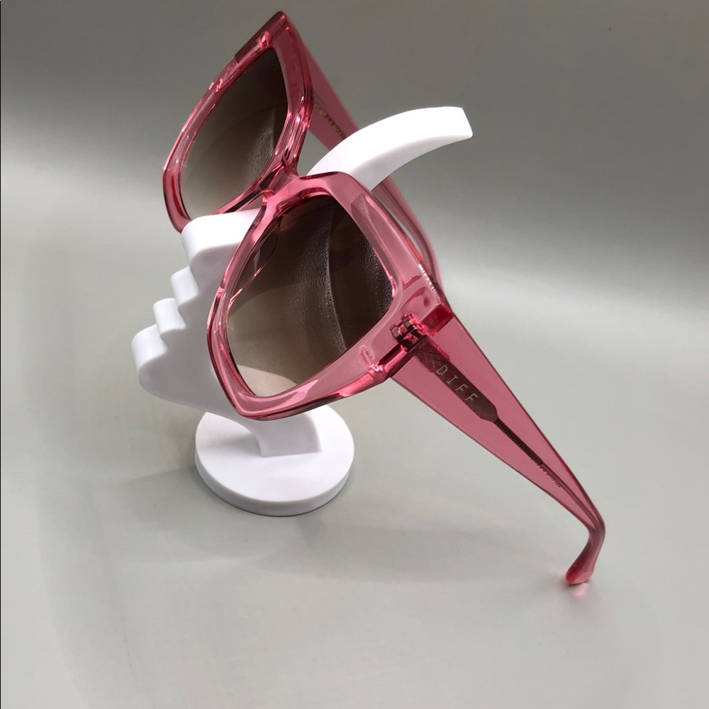 Diff Blaire sunglasses in candy pink crystal brown gradient sunglasses cat eye - Picture 3 of 13